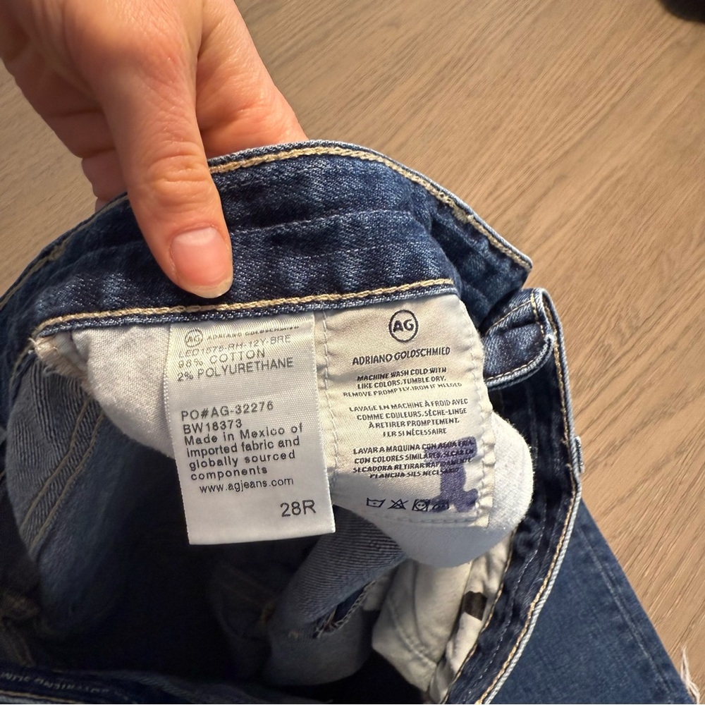 Adriano Goldshmied The Ex-Boyfriend Slouchy Slim Medium Wash Jeans Sz 28R Relax - Picture 7 of 11